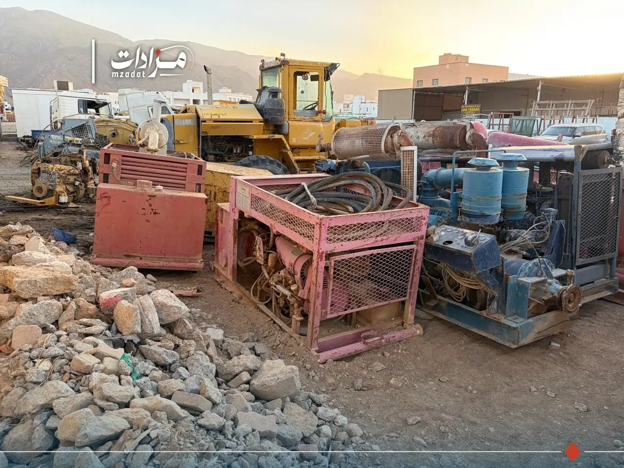 Tanks, pumps, and electric generators.